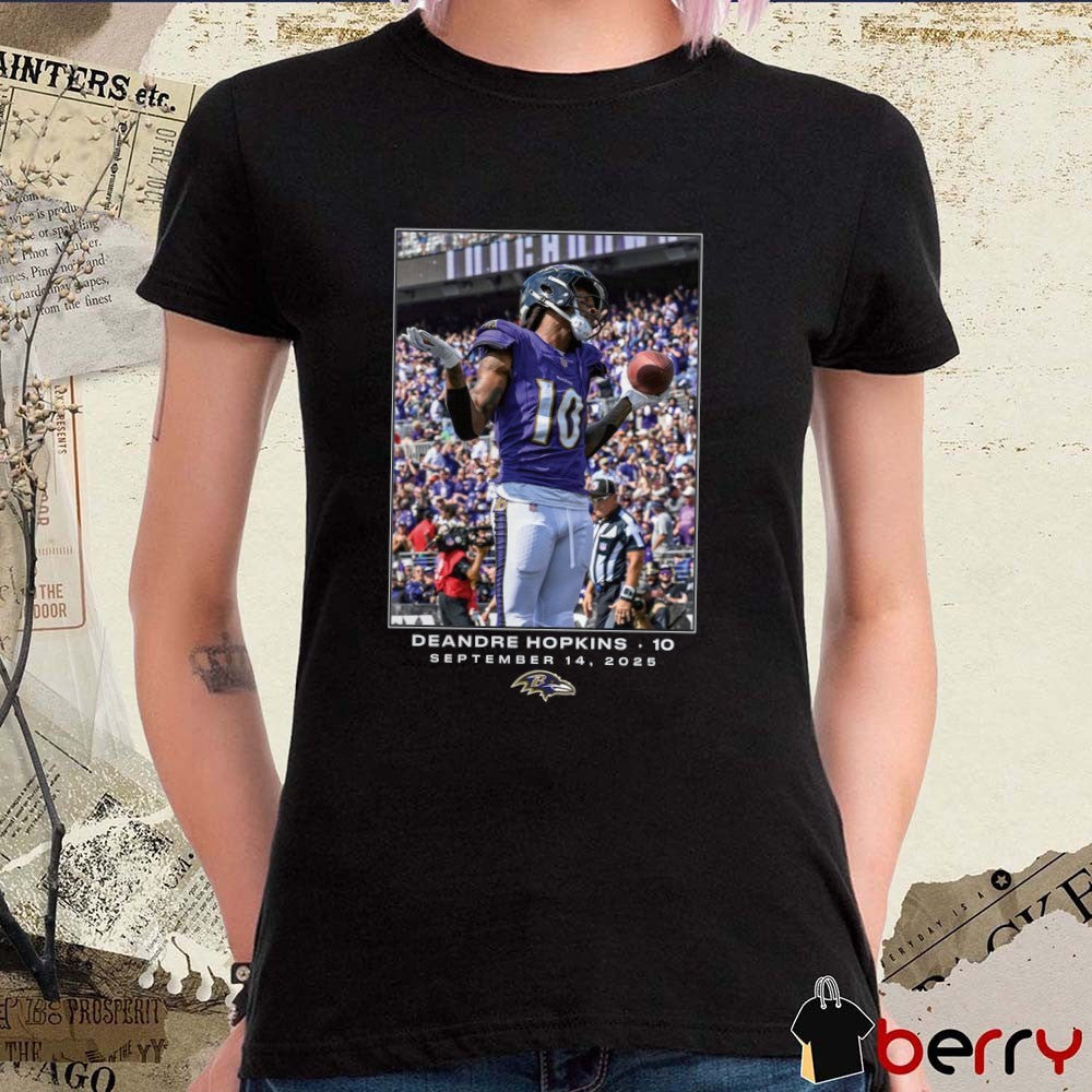 DeAndre Hopkins Baltimore Ravens NFL Flash Features Week 2 September 14 2025 t-shirt