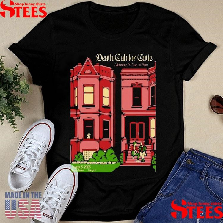 Death Cab For Cutie Aug 5 2025 The Chicago Theatre In Chicago Il T-shirts