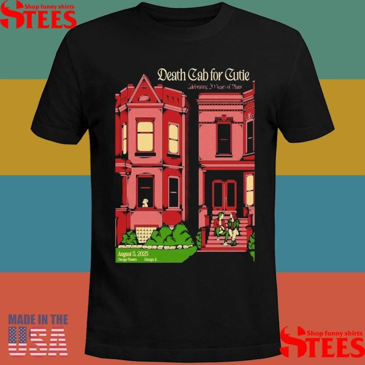 Death Cab For Cutie Aug 5 2025 The Chicago Theatre In Chicago Il T-shirts