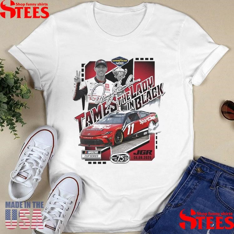Denny Hamlin Checkered Flag Sports 2025 Goodyear 400 Race Winner Shirts