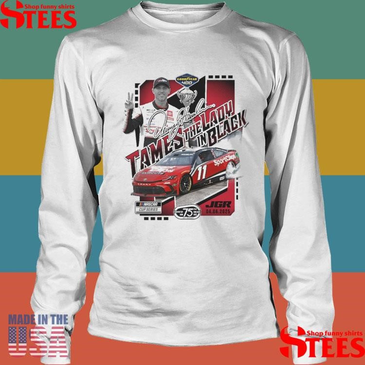 Denny Hamlin Checkered Flag Sports 2025 Goodyear 400 Race Winner Shirts