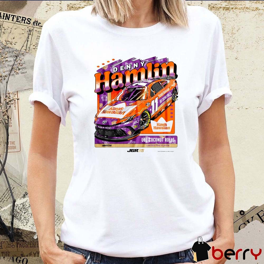 Denny Hamlin Toyota Camry NASCAR Ube Coconut Rolls JGR35 t-shirt