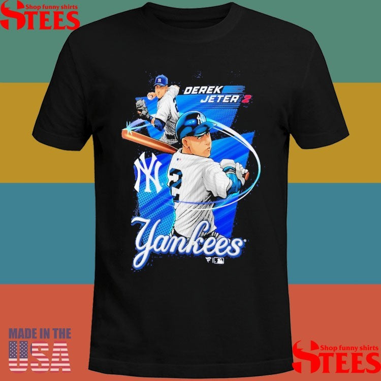 Derek Jeter New York Yankees Anime Graphic T-shirt