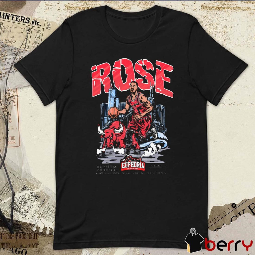 Derrick Rose Chicago Bulls Planet Euphoria Artwork t-shirt