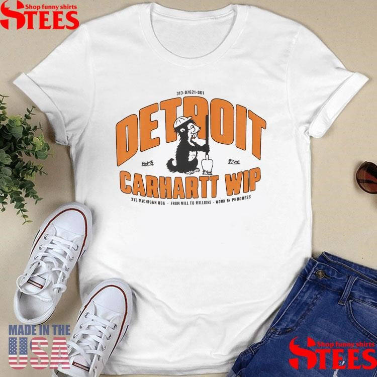 Detroit Carhartt Wip 312 Michigan Usa From Mill To Millions Work In Progress T-shirt