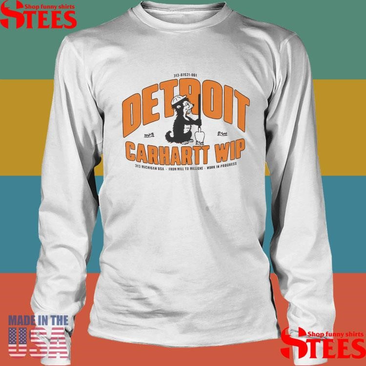 Detroit Carhartt Wip 312 Michigan Usa From Mill To Millions Work In Progress T-shirt