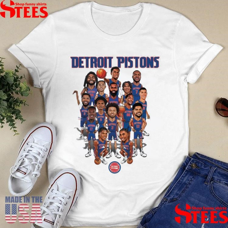 Detroit Pistons 2024-25 Roster Caricature Shirts