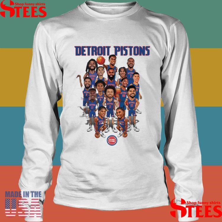 Detroit Pistons 2024-25 Roster Caricature Shirts