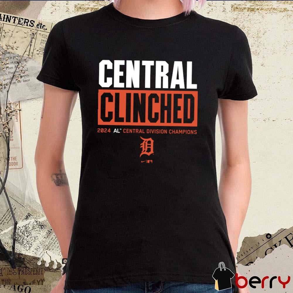 Detroit Tigers Central Clinched 2024 AL Central Division Champions t-shirt