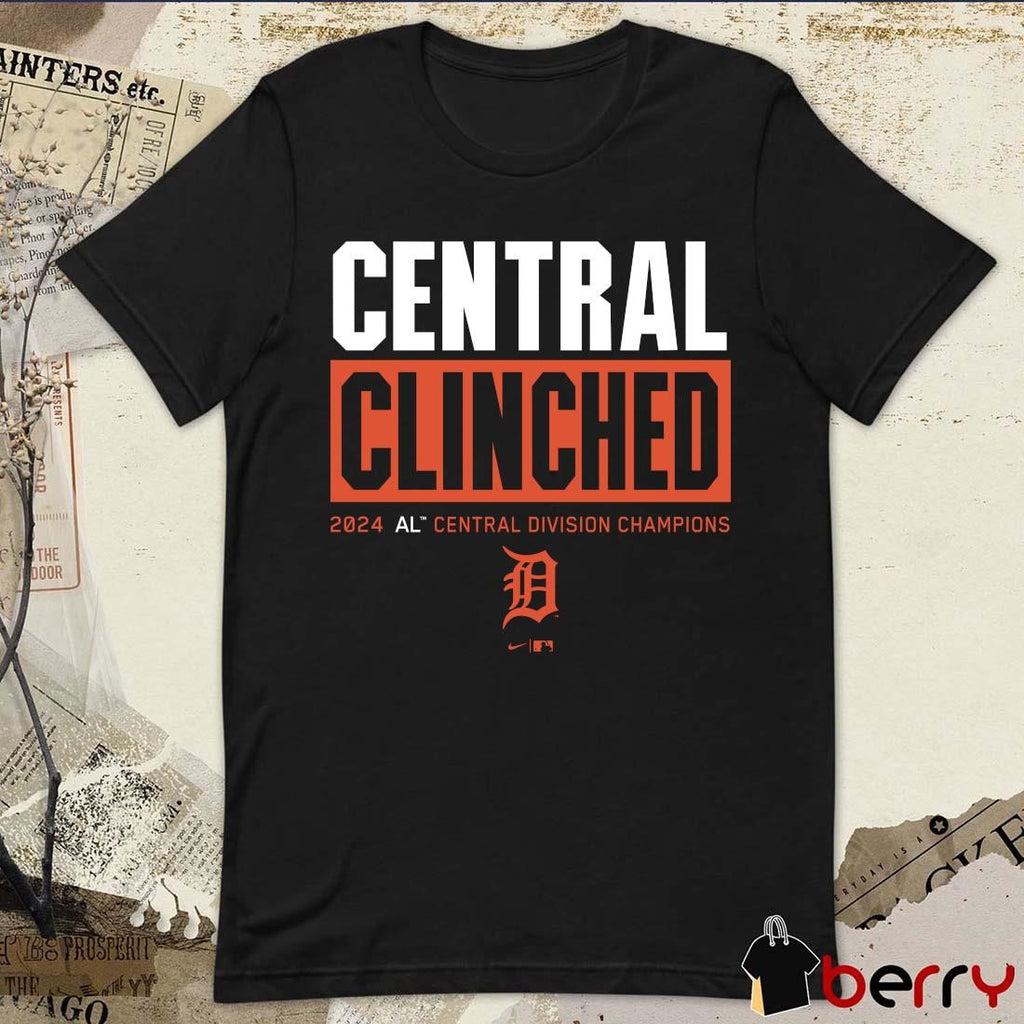 Detroit Tigers Central Clinched 2024 AL Central Division Champions t-shirt
