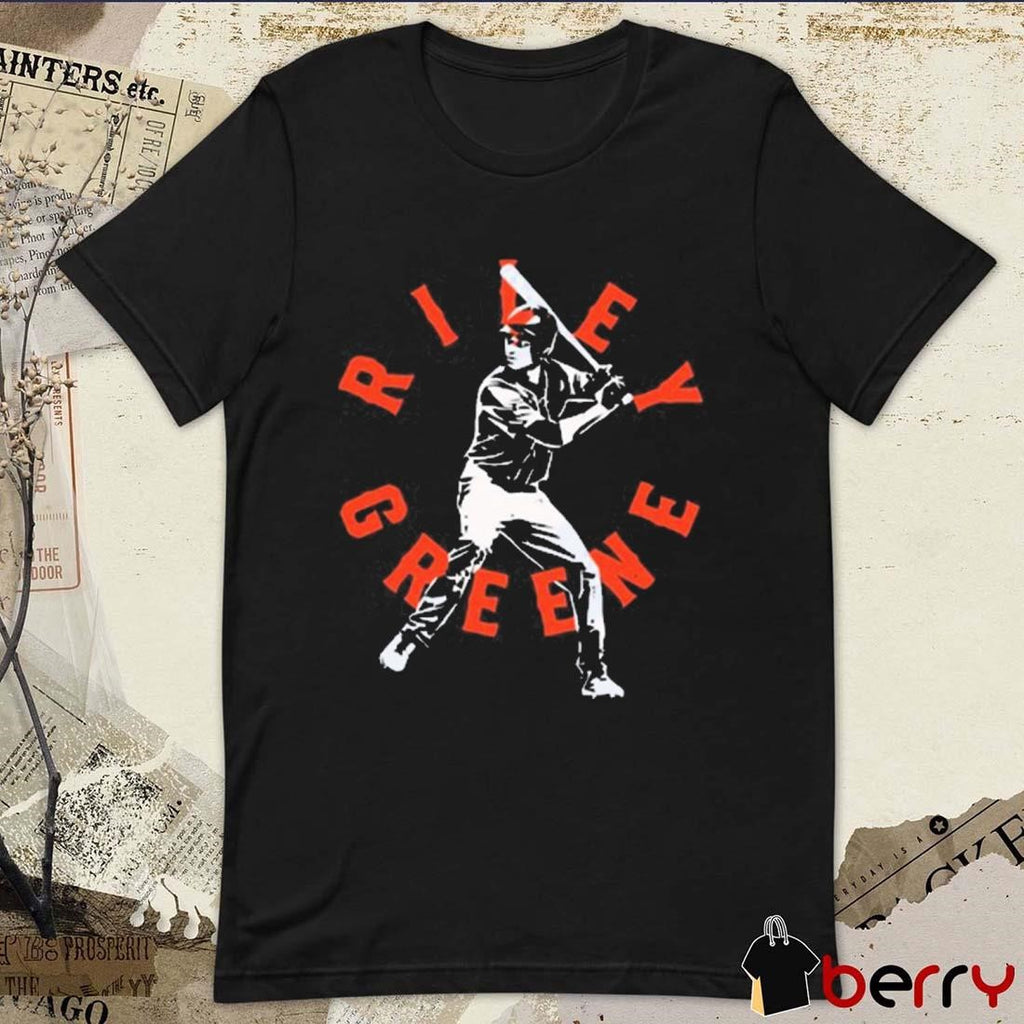 Detroit Tigers MLB Riley Greene Baseball Team Swing Pose t-shirt