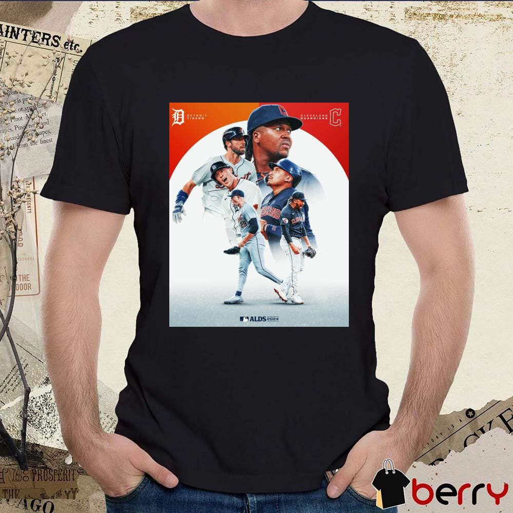 Detroit Tigers at Cleveland Guardians MLB ALDS Poster 2024 t-shirt