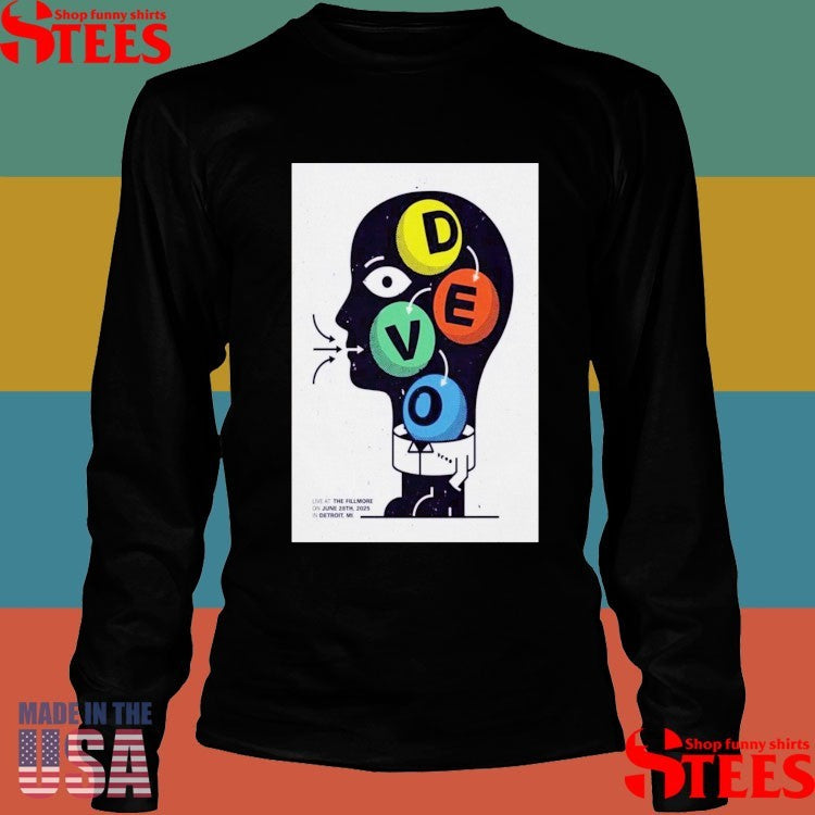 Devo The Fillmore Poster Detroit, Mi June 28 2025 T-shirt