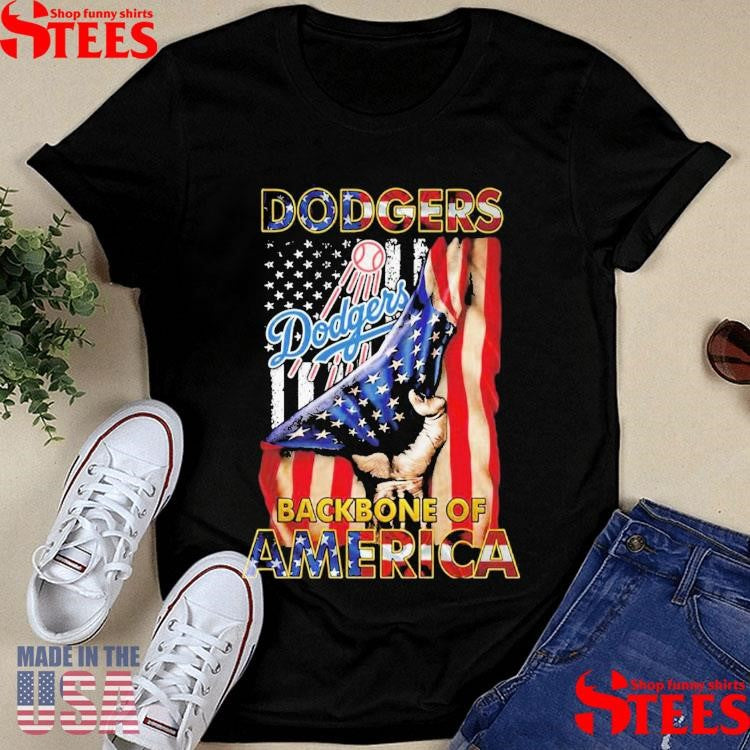 Dodgers Backbone Of America July 4th Shirts