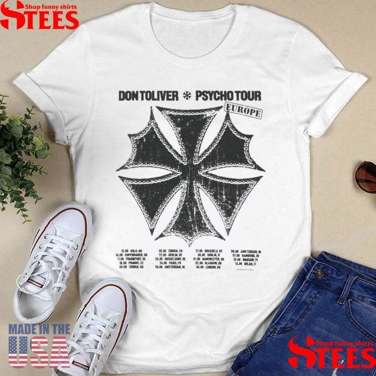 Don Toliver Hardstone Psycho Tour 2025 Dates Emblem T-shirt