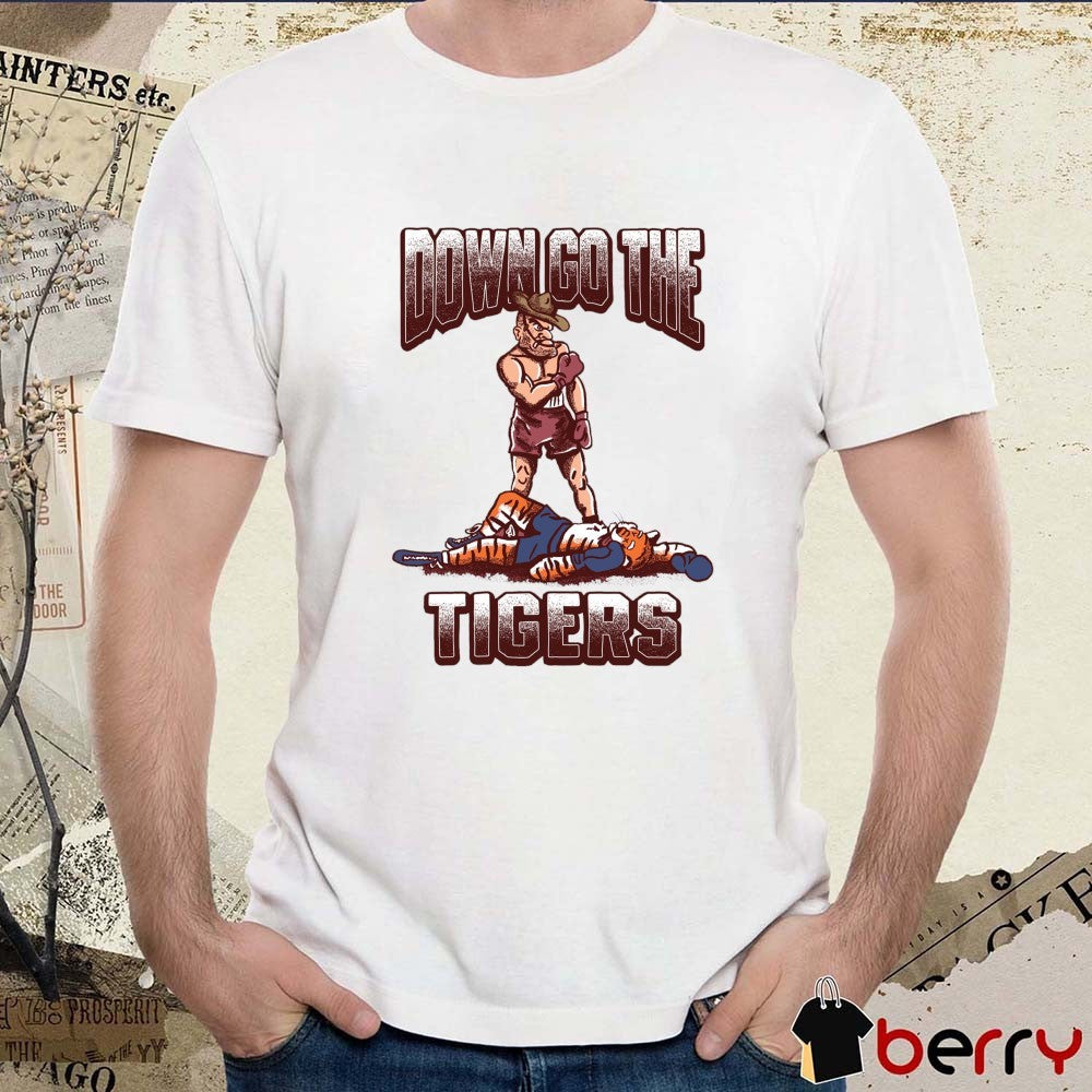 Down Go The T’s Tiger Texas A&M Aggies Defeats Auburn Tigers Mascot t-shirt