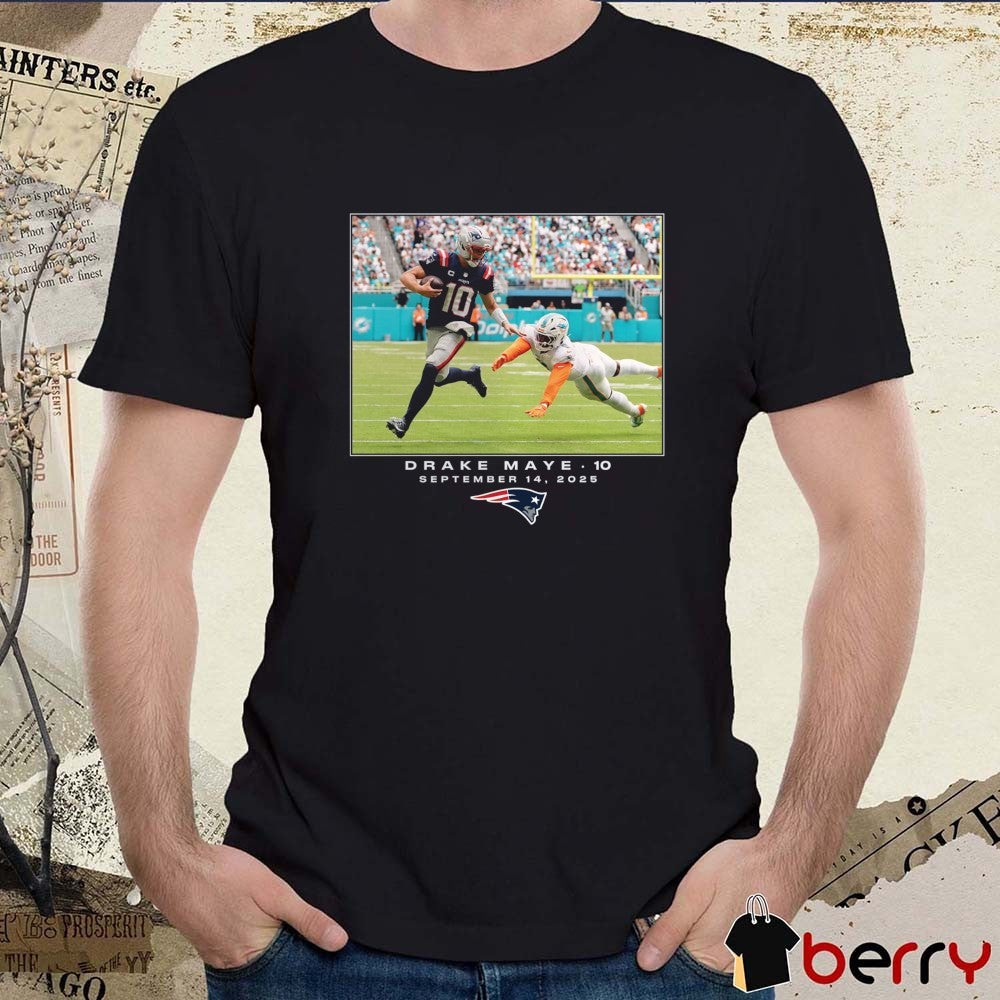Drake Maye New England Patriots NFL Flash Features Week 2 September 14 2025 t-shirt