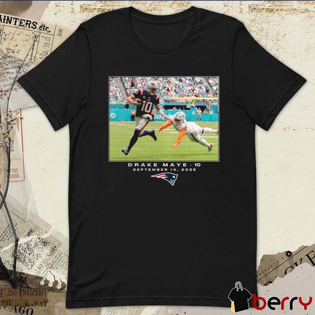 Drake Maye New England Patriots NFL Flash Features Week 2 September 14 2025 t-shirt
