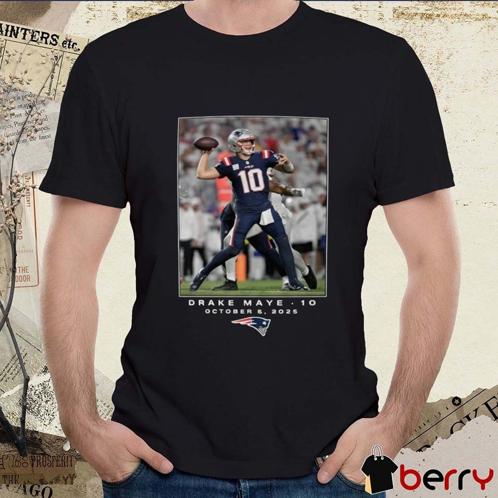 Drake Maye New England Patriots NFL Flash Features Week 5 October 5 2025 t-shirt