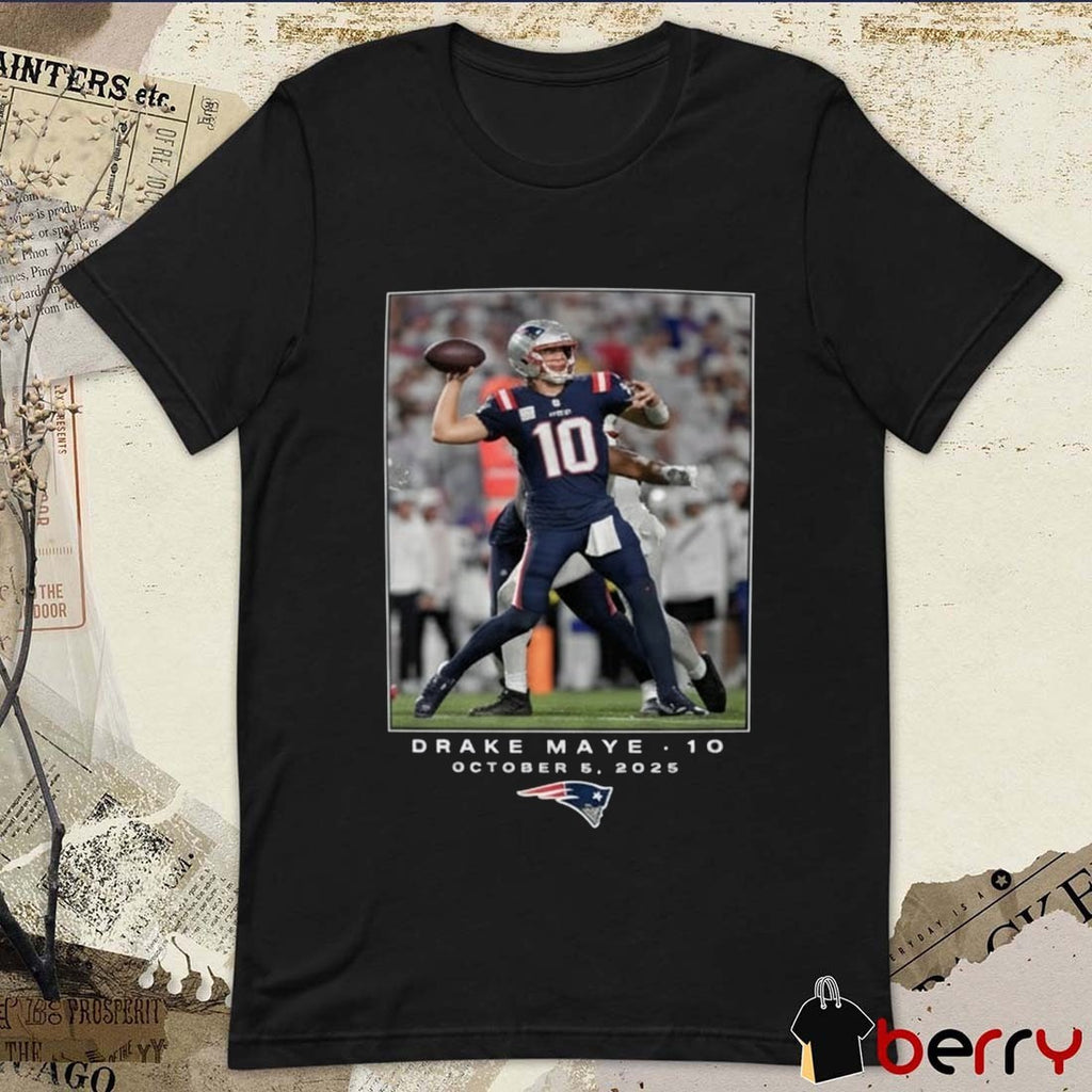 Drake Maye New England Patriots NFL Flash Features Week 5 October 5 2025 t-shirt