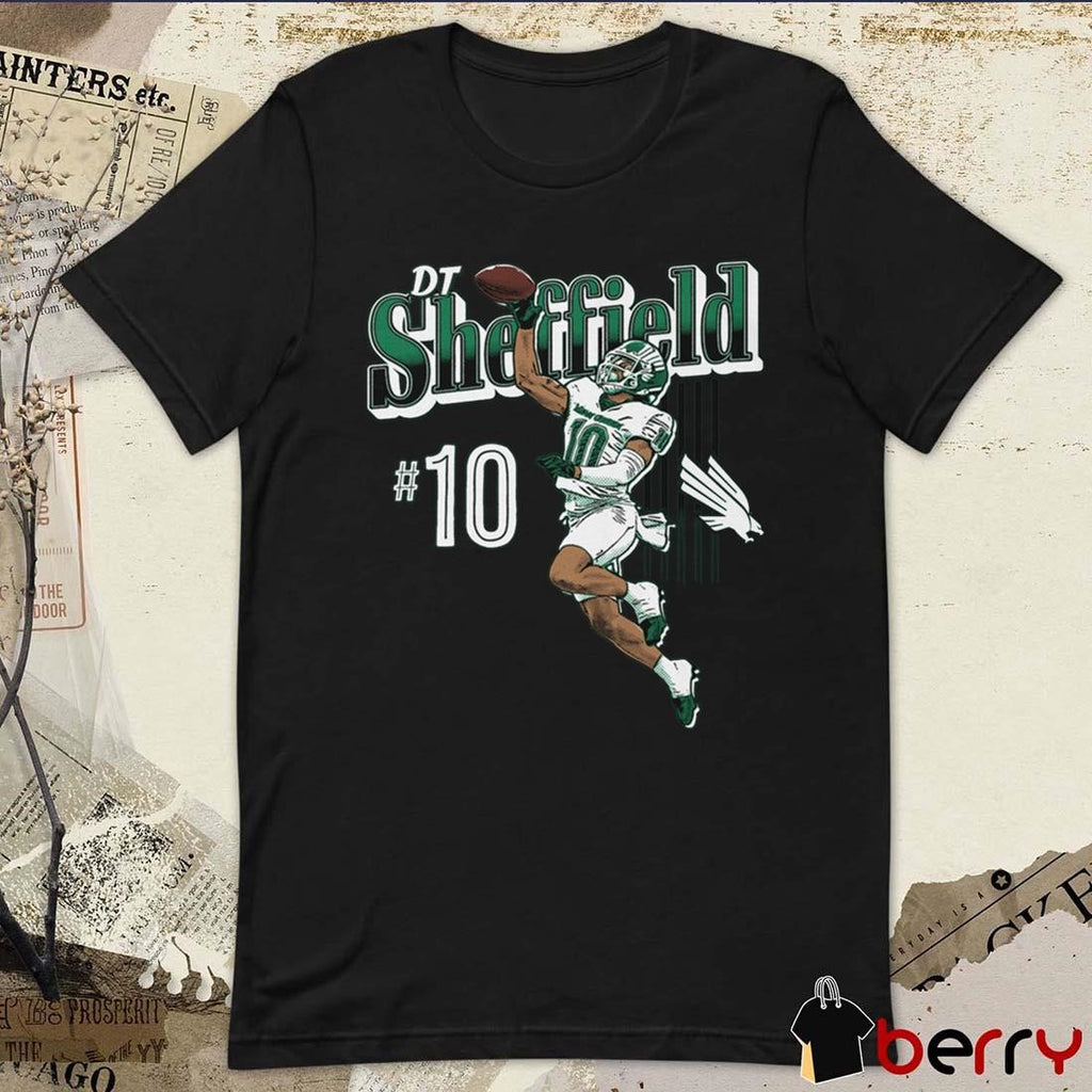 Dt Sheffield #10 North Texas Mean Green Graphic t-shirt