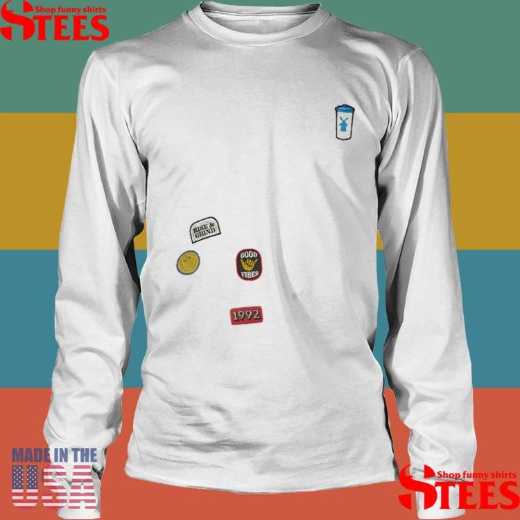 Dutch Bros Patch Rise And Grind Good Vibes 1992 Shirts