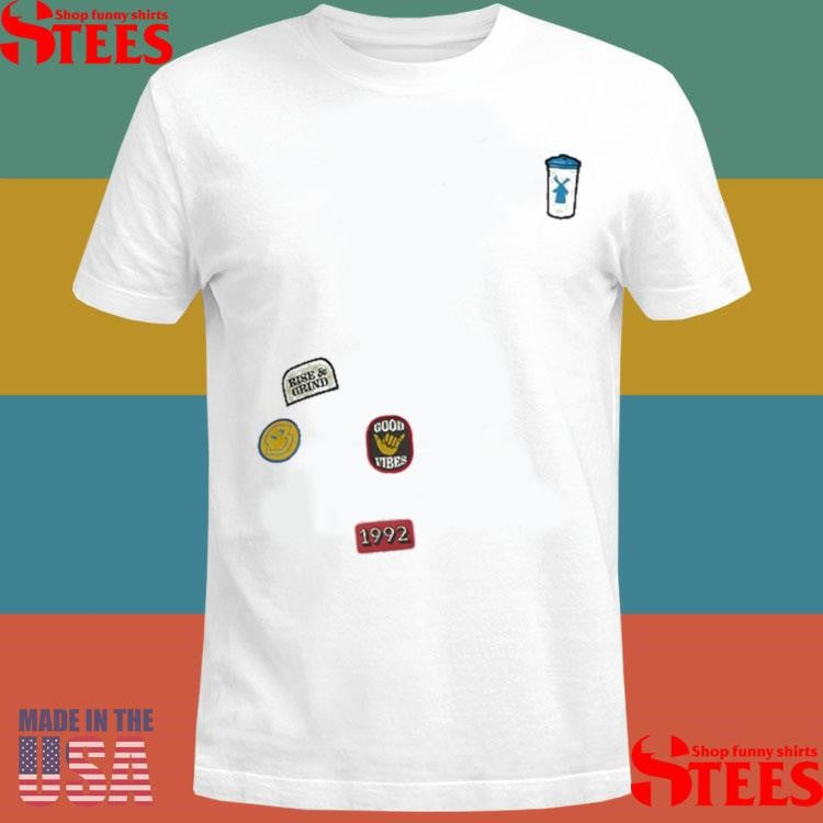 Dutch Bros Patch Rise And Grind Good Vibes 1992 Shirts