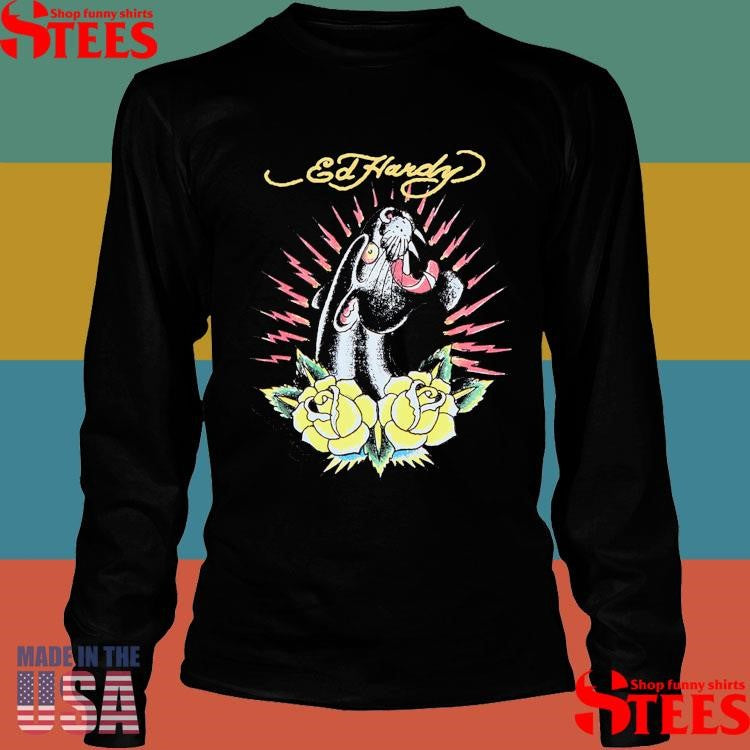 Ed Hardy Panther Roses Shirts