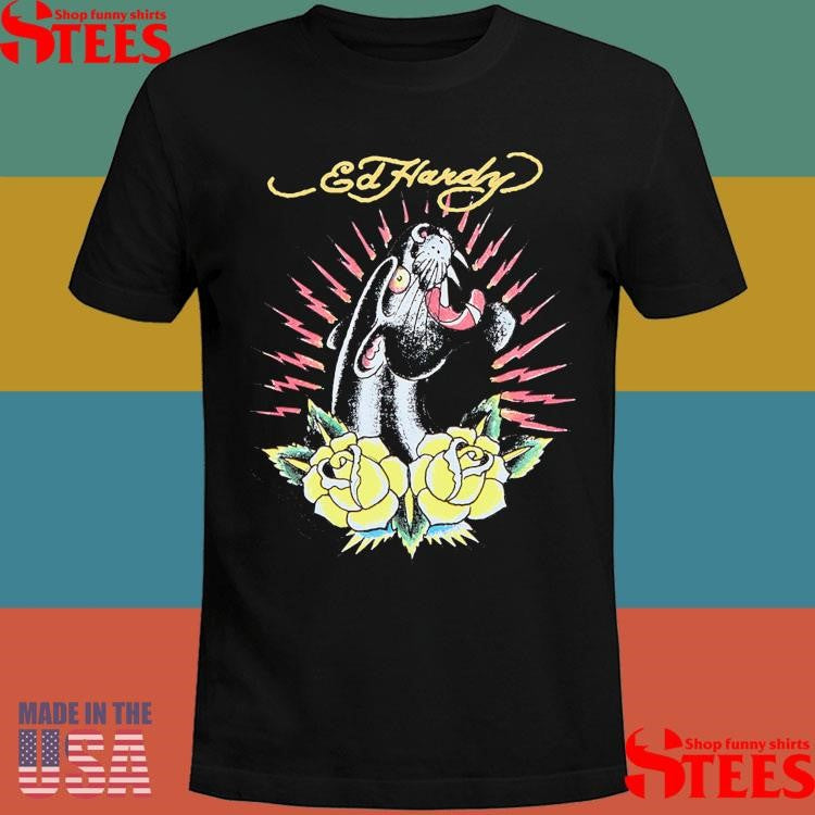 Ed Hardy Panther Roses Shirts