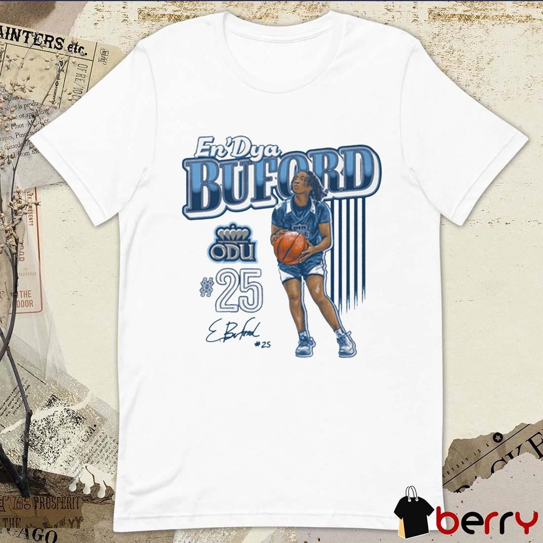 En’Dya Buford 25 Old Dominion Monarchs Carolina Classics Graphic Signature t-shirt