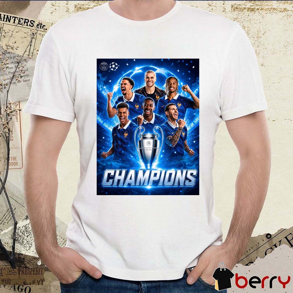 Equipe de France de Football 2026 European Champion Clubs Cup Champions Poster t-shirt