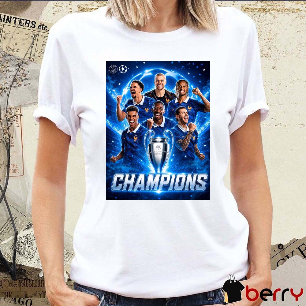 Equipe de France de Football 2026 European Champion Clubs Cup Champions Poster t-shirt