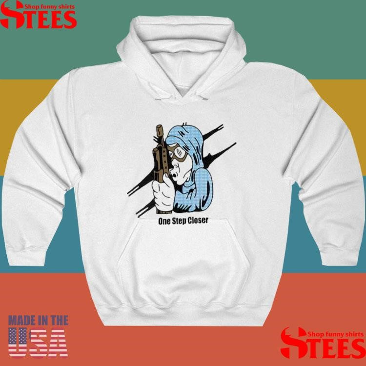 Evil Greed One Step Closer Gun Guy T-shirt