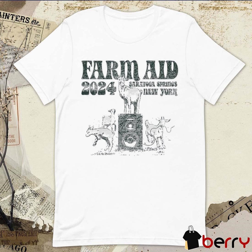 Farm Aid 2024 Goats Saratoga Springs NY t-shirt