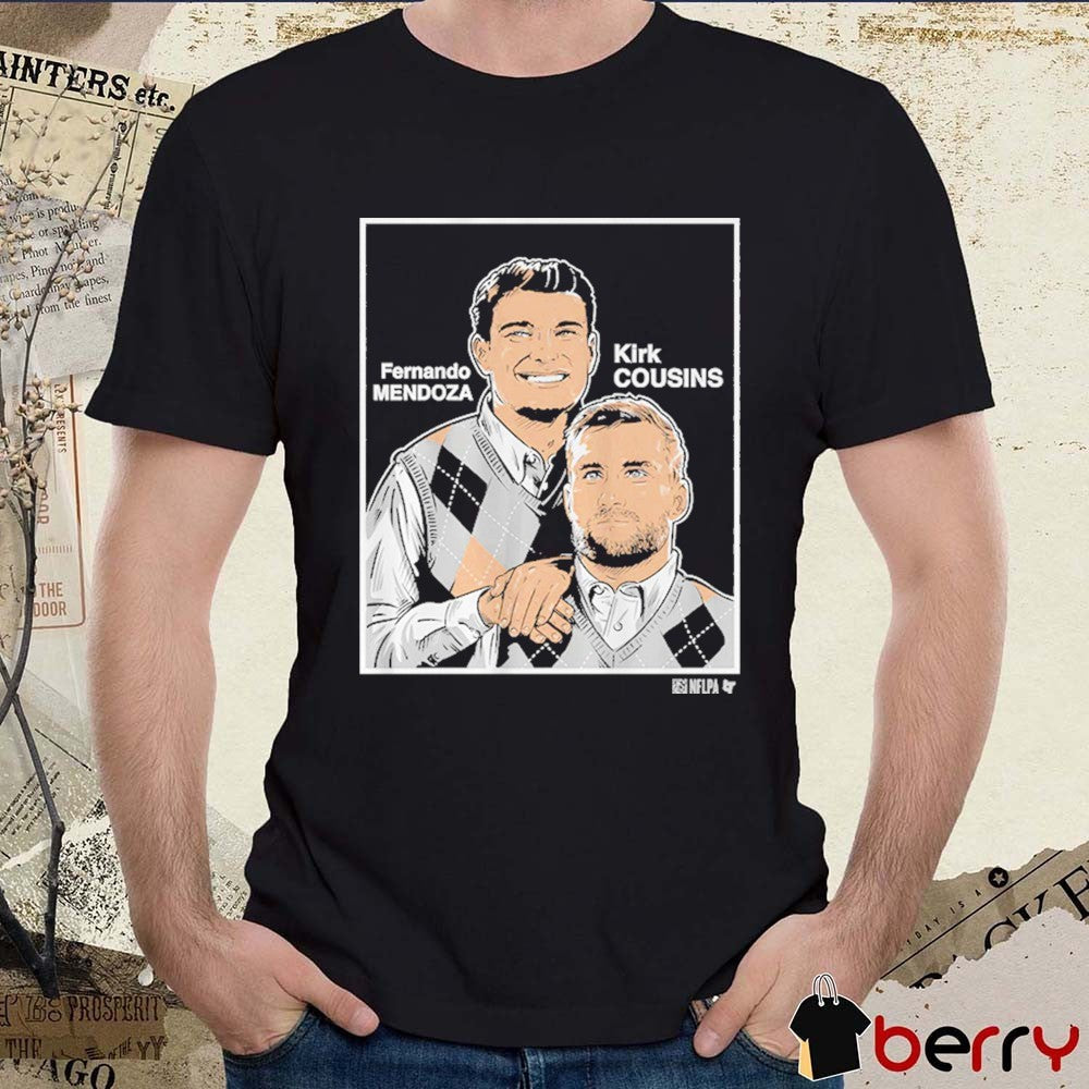 Fernando Mendoza and Kirk Cousins Family Portrait Las Vegas Raiders NFL Draft t-shirt