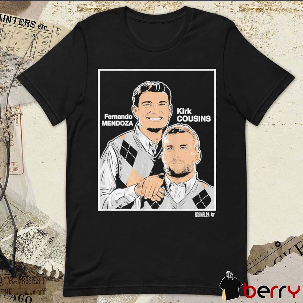 Fernando Mendoza and Kirk Cousins Family Portrait Las Vegas Raiders NFL Draft t-shirt