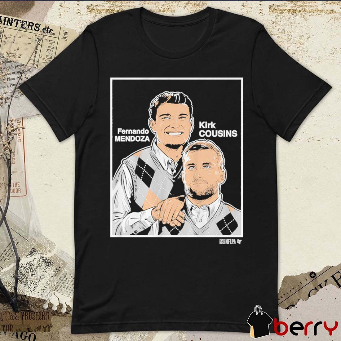 Fernando Mendoza and Kirk Cousins Family Portrait Las Vegas Raiders NFL Draft t-shirt