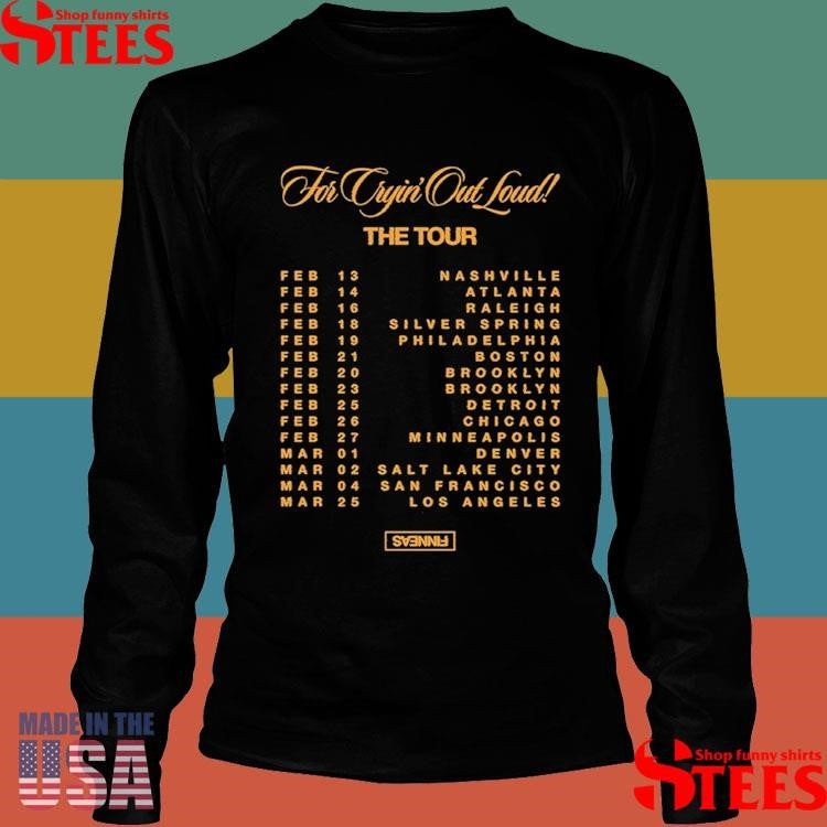 Finneas For Cryin Out Loud 2025 Tour Shirts