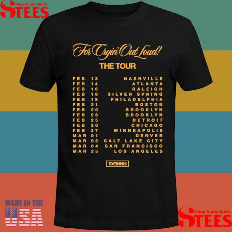 Finneas For Cryin Out Loud 2025 Tour Shirts