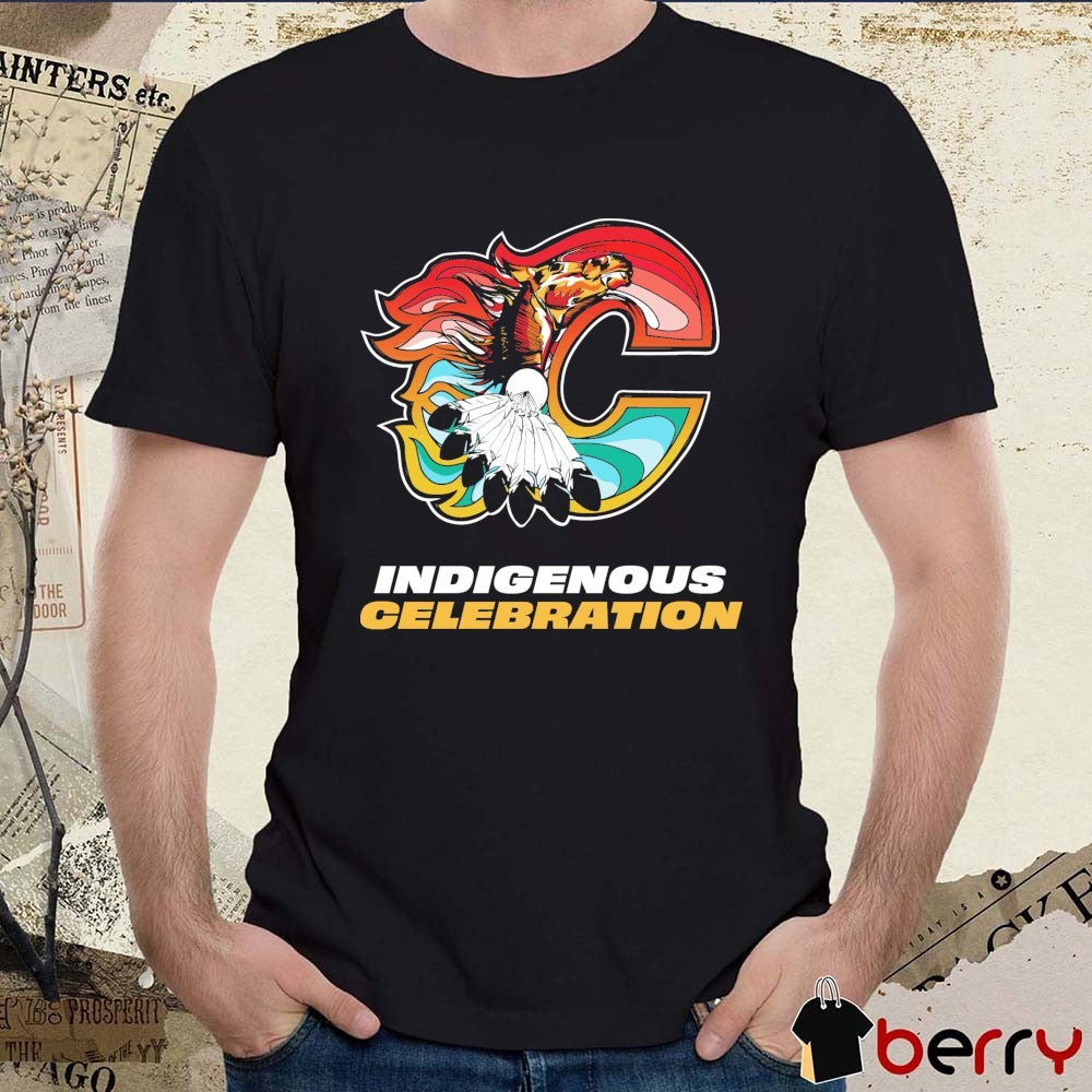 Flames Reveal 2026 Indigenous Celebration Logo t-shirt
