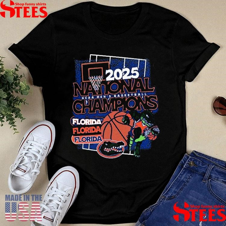 Florida Gators 2025 Ncaa Men’s Basketball National Champions Comfort Colors Collage Shirts