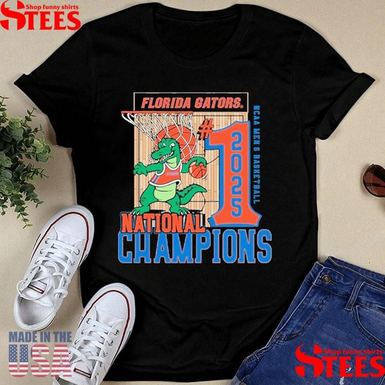 Florida Gators 2025 Ncaa Men’s Basketball National Champions Comfort Colors Court Shirts