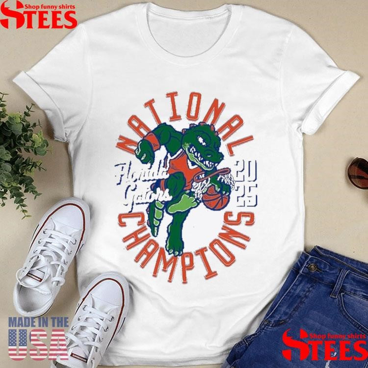 Florida Gators 2025 Ncaa Men’s Basketball National Champions Comfort Colors Mascot Shirts