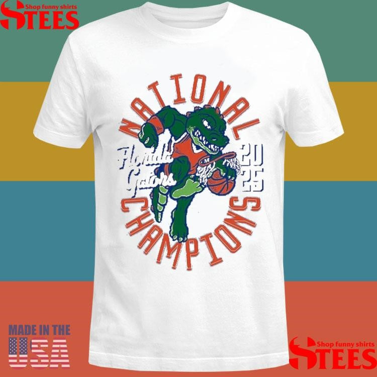 Florida Gators 2025 Ncaa Men’s Basketball National Champions Comfort Colors Mascot Shirts