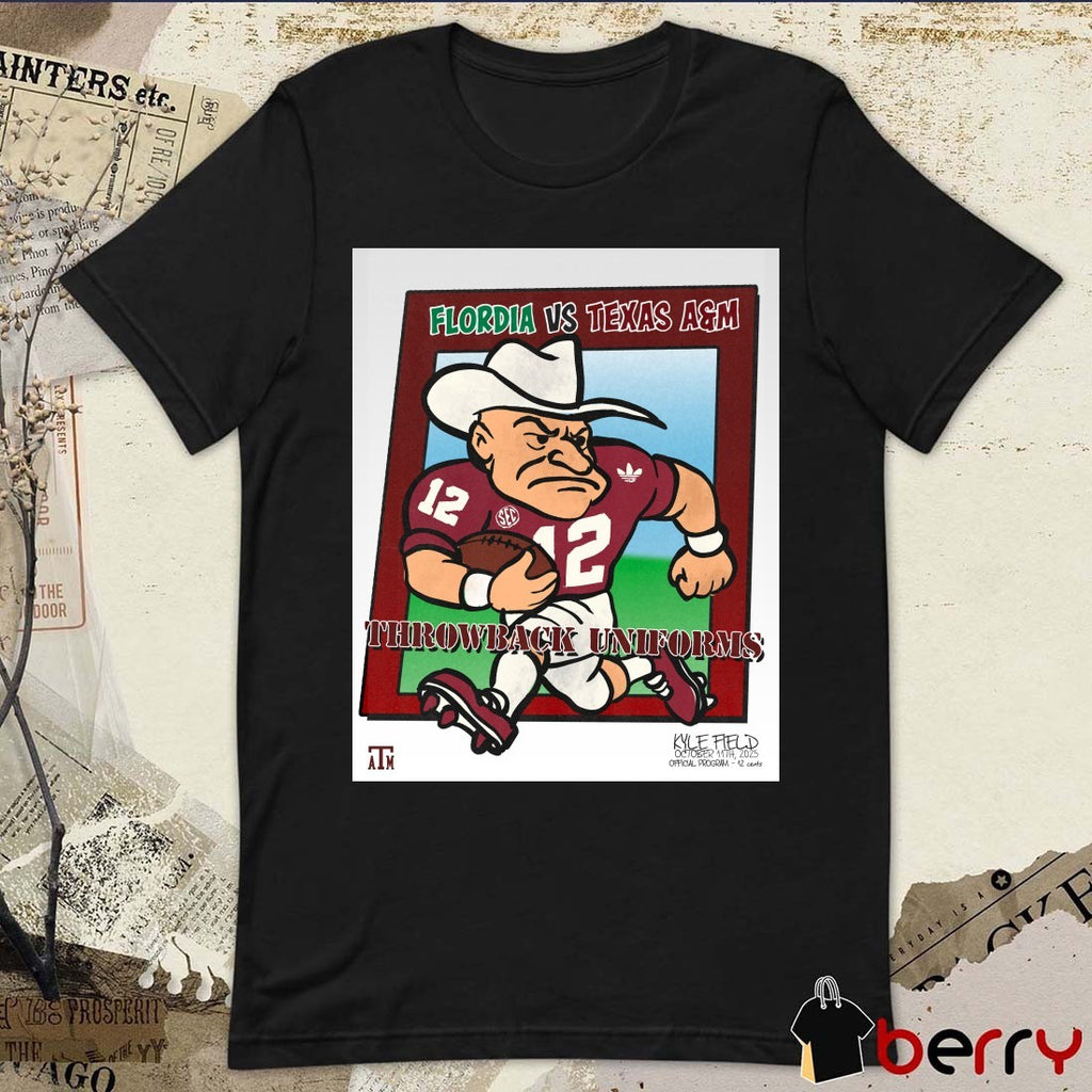 Florida Gators Vs Texas A&M Aggies Throwback Uniform Kyle Field October 11th 2025 Poster t-shirt
