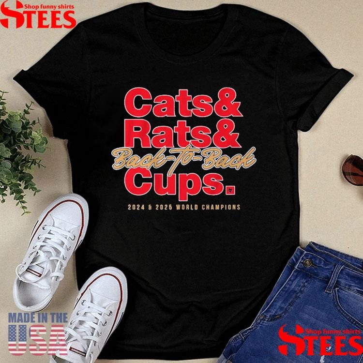Florida Hockey Cats & Rats & Back-to-back Cups 2024 And 2025 World Champions T-shirt