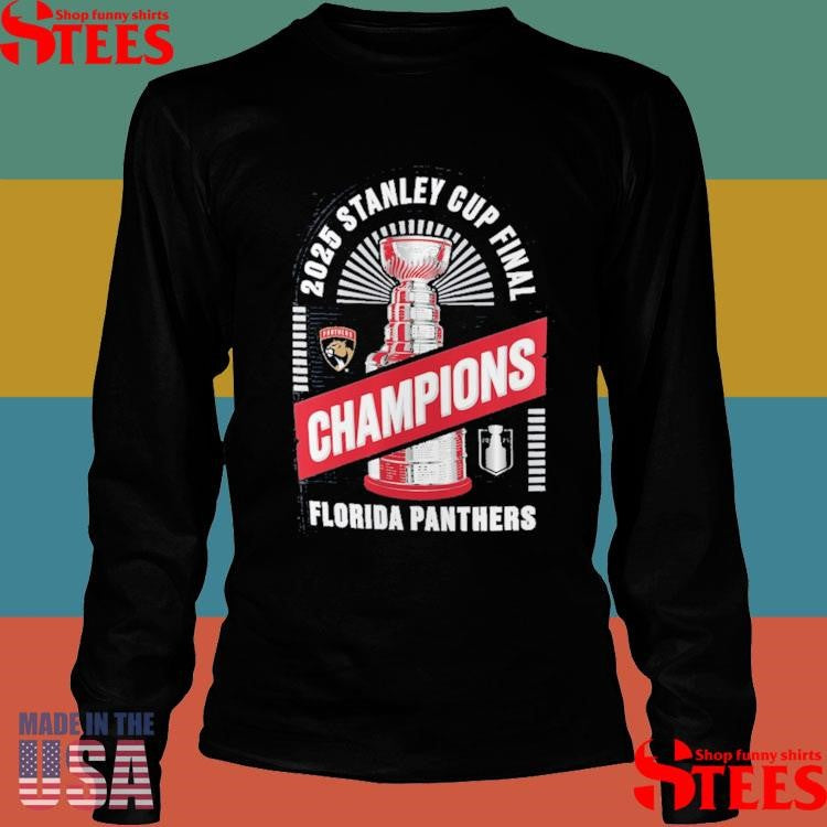 Florida Panthers Charcoal 2025 Stanley Cup Champions Custom T-shirt