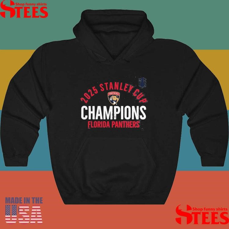 Florida Panthers Fanatics Heather Charcoal 2025 Stanley Cup Champions Rush T-shirt