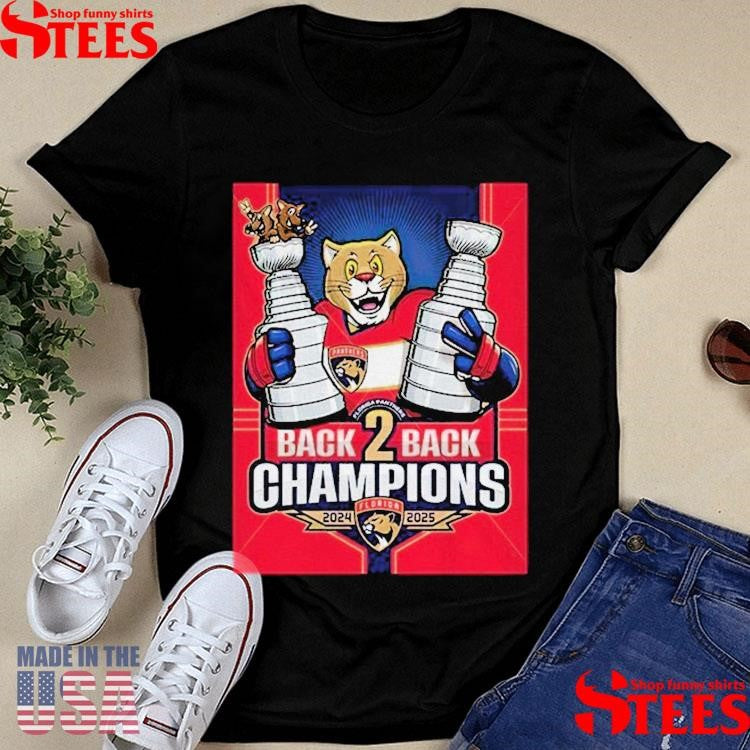 Florida Panthers Stanley Cup 2024-2025 Cats Rats Back-to-back Cups T-shirt