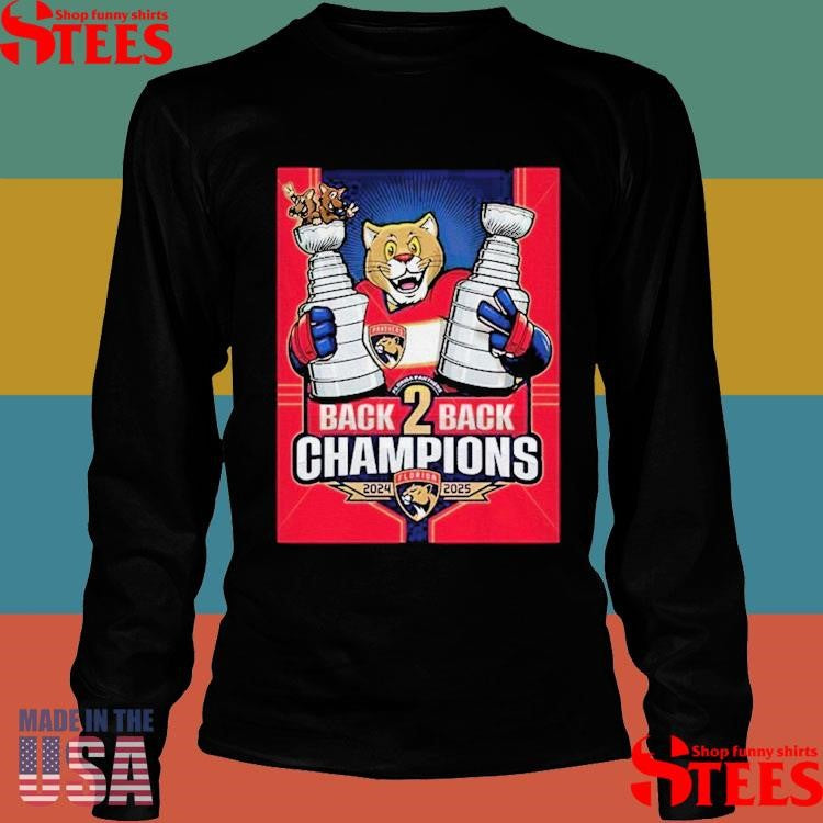 Florida Panthers Stanley Cup 2024-2025 Cats Rats Back-to-back Cups T-shirt